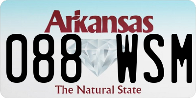 AR license plate 088WSM