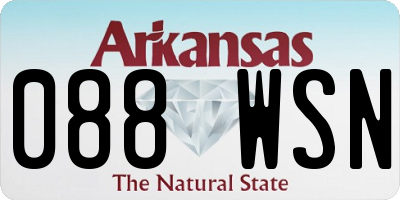 AR license plate 088WSN