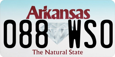 AR license plate 088WSO