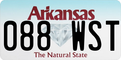 AR license plate 088WST