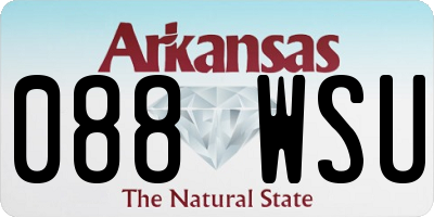 AR license plate 088WSU