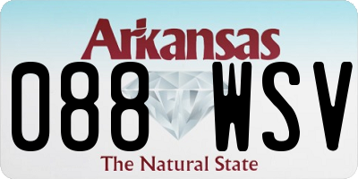 AR license plate 088WSV