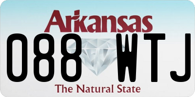 AR license plate 088WTJ