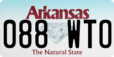 AR license plate 088WTO