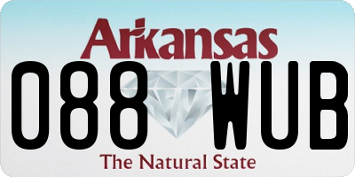 AR license plate 088WUB