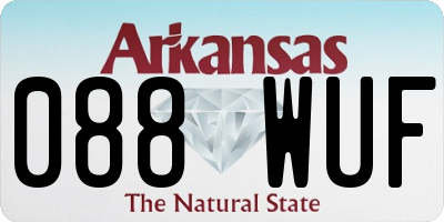 AR license plate 088WUF