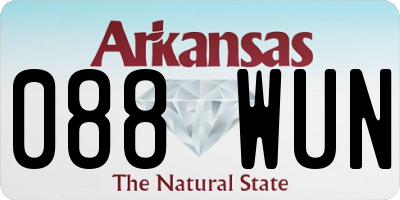 AR license plate 088WUN