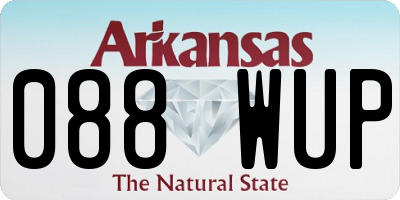 AR license plate 088WUP