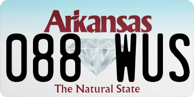 AR license plate 088WUS