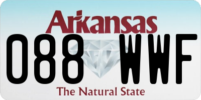 AR license plate 088WWF