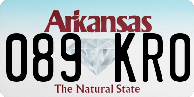 AR license plate 089KRO