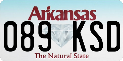 AR license plate 089KSD