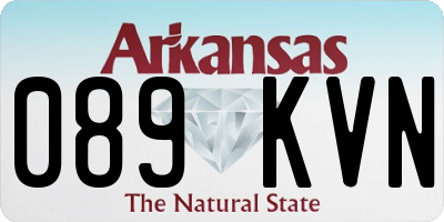 AR license plate 089KVN