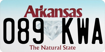 AR license plate 089KWA
