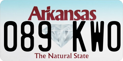 AR license plate 089KWO