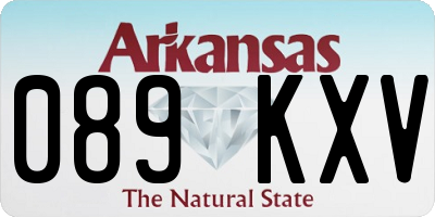 AR license plate 089KXV