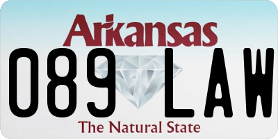 AR license plate 089LAW