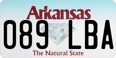 AR license plate 089LBA