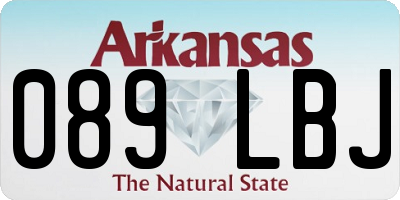 AR license plate 089LBJ