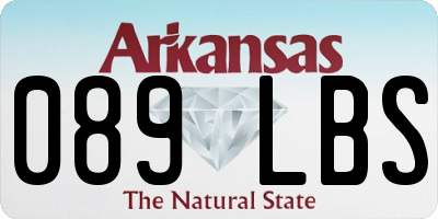 AR license plate 089LBS