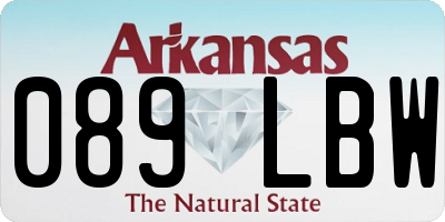 AR license plate 089LBW