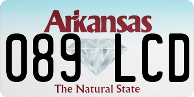 AR license plate 089LCD