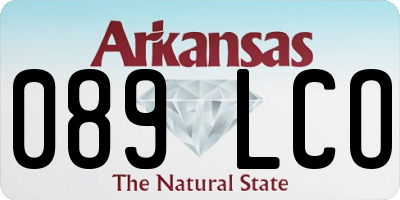 AR license plate 089LCO