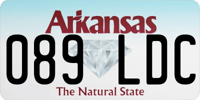 AR license plate 089LDC