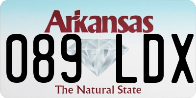 AR license plate 089LDX