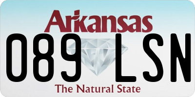 AR license plate 089LSN