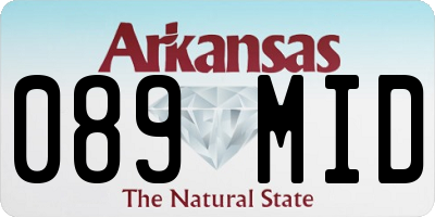 AR license plate 089MID