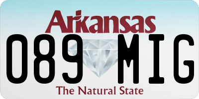 AR license plate 089MIG
