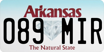 AR license plate 089MIR