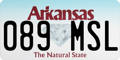 AR license plate 089MSL