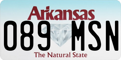 AR license plate 089MSN