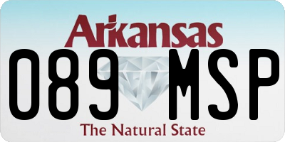 AR license plate 089MSP