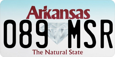 AR license plate 089MSR