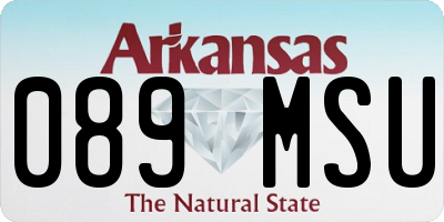 AR license plate 089MSU