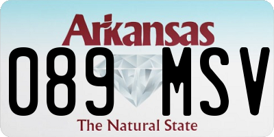 AR license plate 089MSV