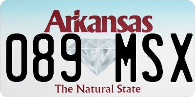 AR license plate 089MSX