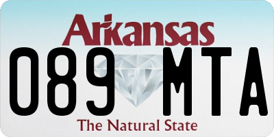 AR license plate 089MTA