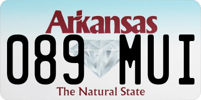 AR license plate 089MUI