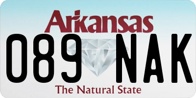 AR license plate 089NAK