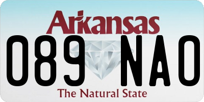 AR license plate 089NAO