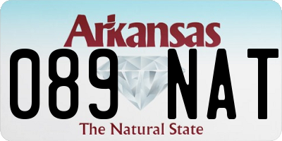 AR license plate 089NAT