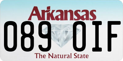 AR license plate 089OIF