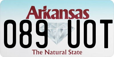 AR license plate 089UOT