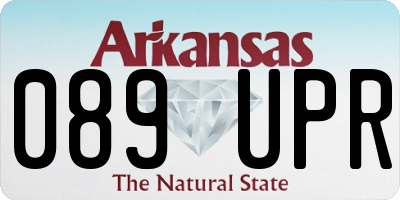 AR license plate 089UPR