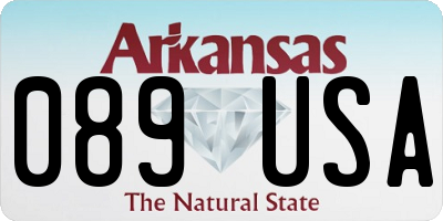 AR license plate 089USA