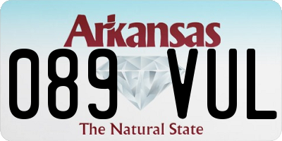 AR license plate 089VUL